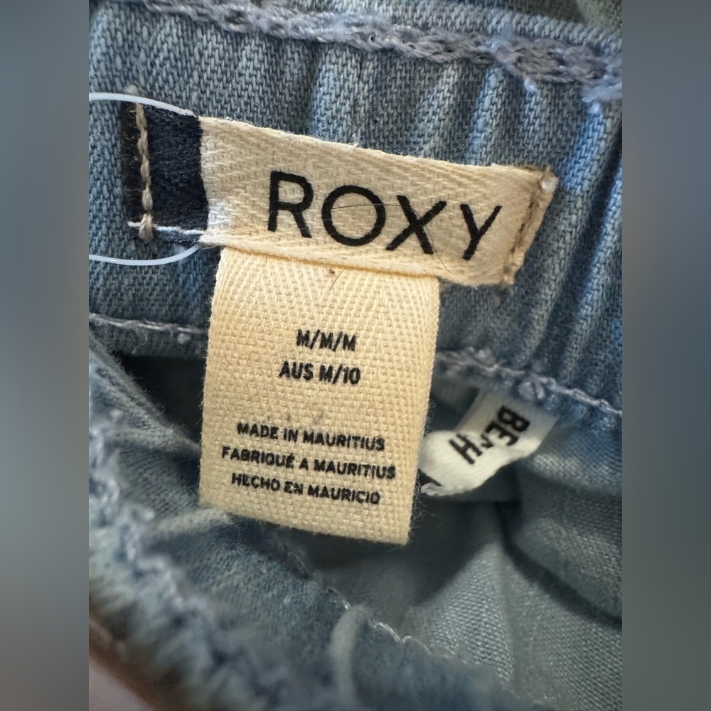 Roxy Slow Swell Surf Beach Denim Cuffed Pants M - Picture 5 of 7